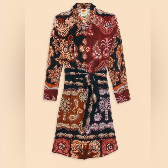 Farm Rio Printed Mini Shirt Dress - Picture 16 of 16